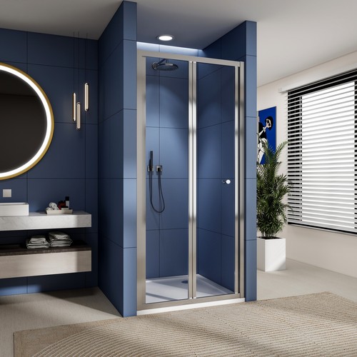 Modern bathroom framed fold - modern,
