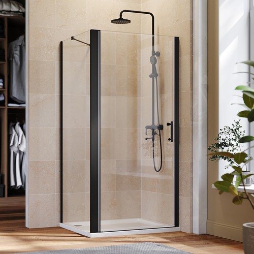 Pivot shower door enclosure - shower,