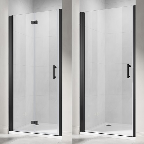 Black shower enclosure - enclosure, bi