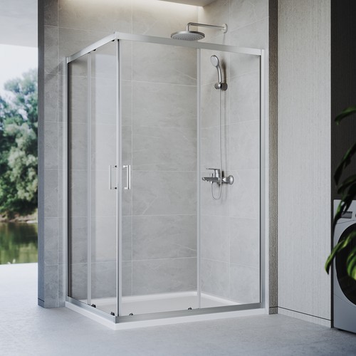 Corner entry shower enclosure - corner,