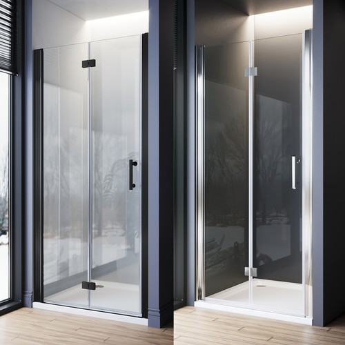 Frameless fold shower - frameless, bi-fold