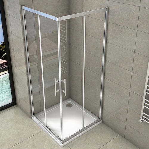 Corner entry shower - shower, enclosure
