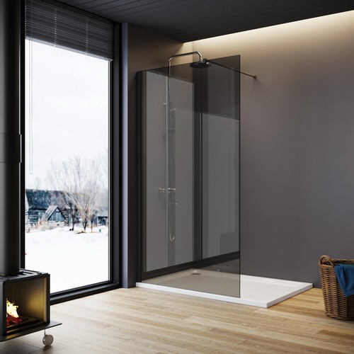 Black walk shower enclosure - in,