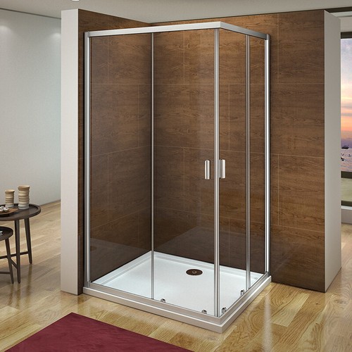 Corner entry shower - corner,