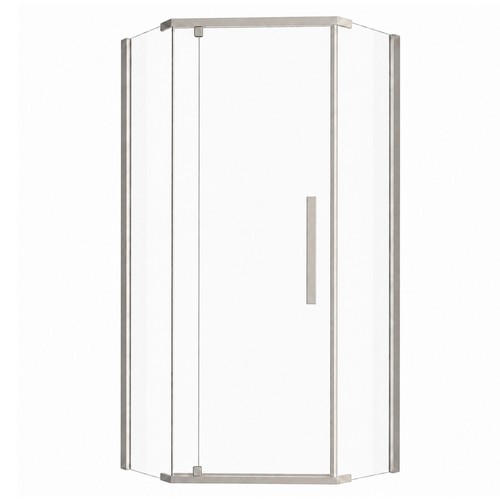 Brushed nickel corner hinged - brushed,