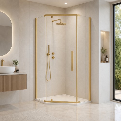 Brushed gold hinged - brushed,