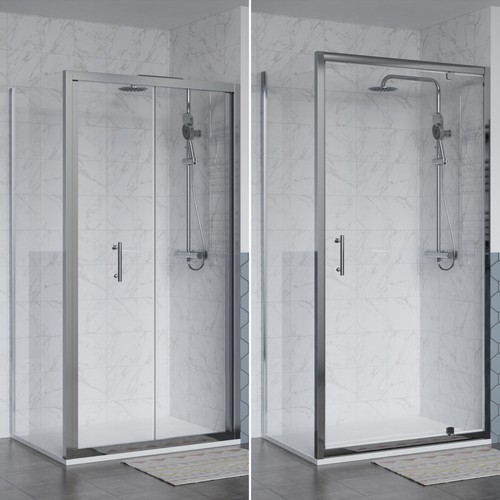 Bifold pivot hinged - hinged, shower