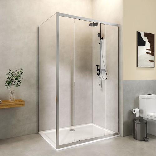 Bathroom sliding door shower - bathroom,