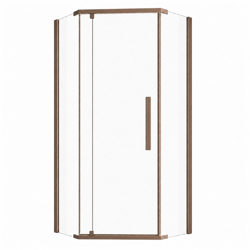Brushed bronze corner hinged - bronze,