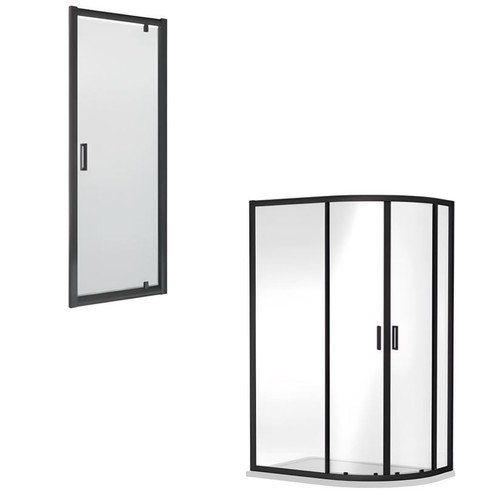 Nuie matt black shower - nuie,