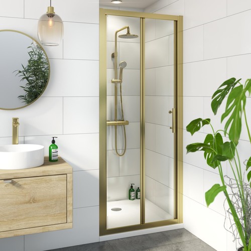 Bifold shower door 900mm 6mm - shower,