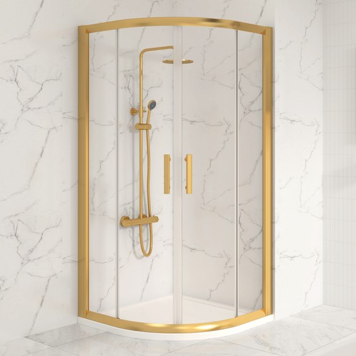 Brushed brass quadrant - brushed, shower